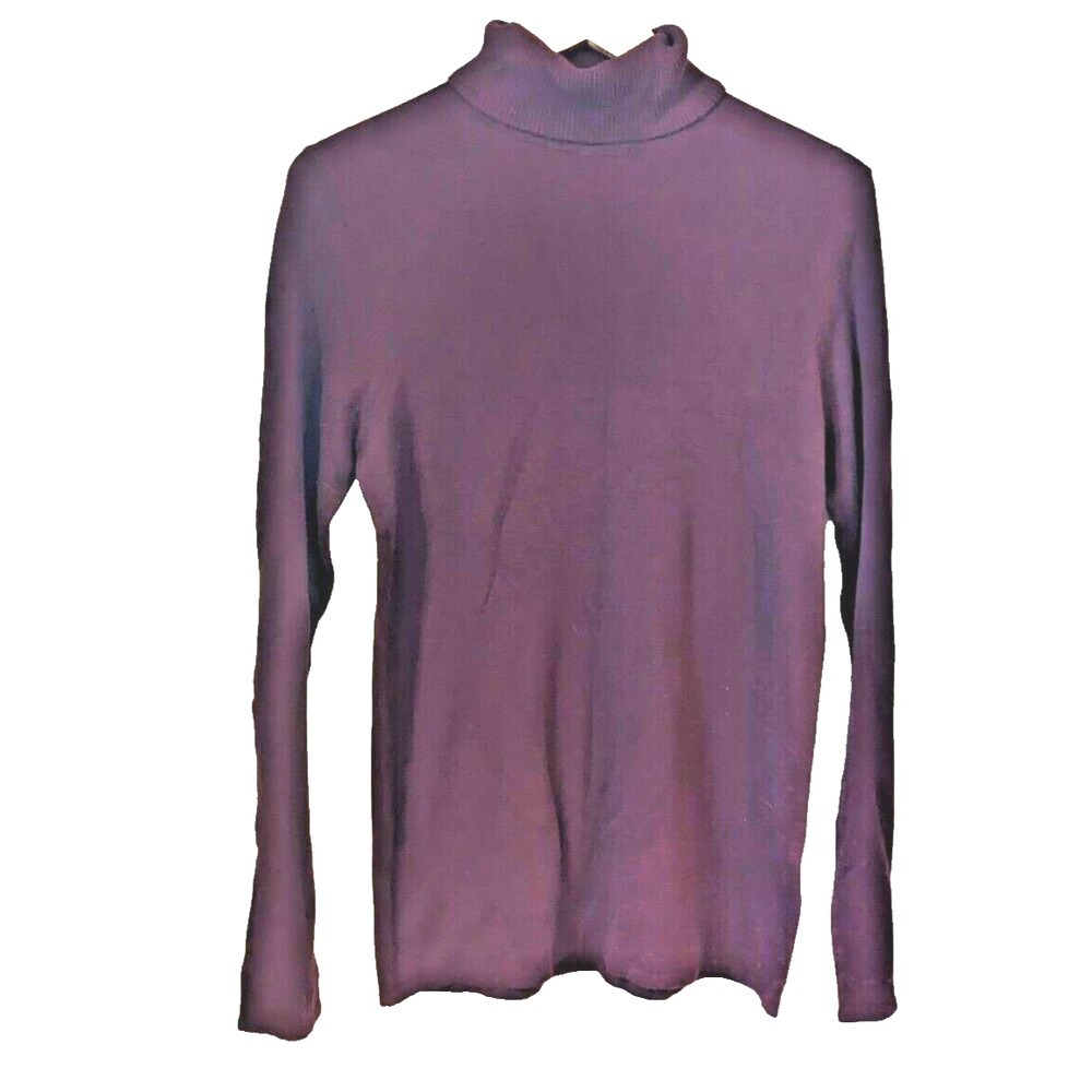 H&M Sz S Cotton Modal turtle neck burgundy‎ NWT Closet Staple Capsule Wardrobe